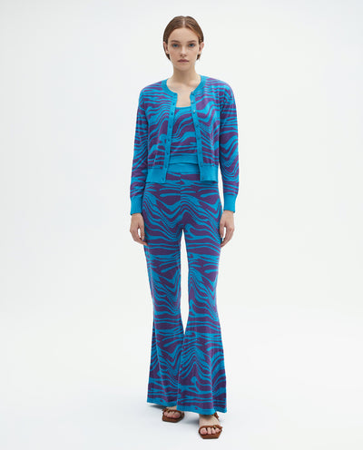 WAVE CARDIGAN BLUE