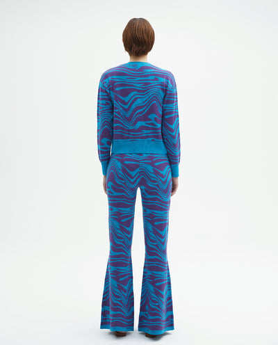 WAVE CARDIGAN BLUE