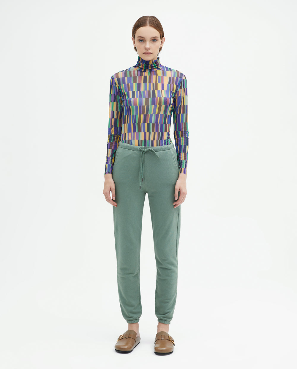 STRIPED SECOND SKIN TOP BLUE