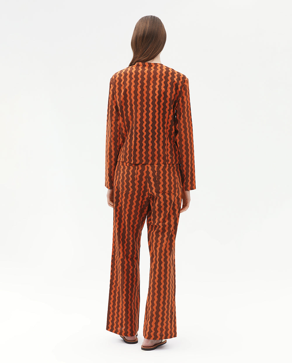 INDIA ORANGE WAVE SHIRT