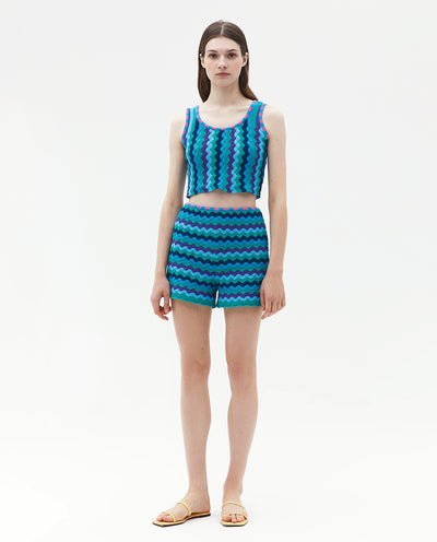 BLUE KNIT TOP