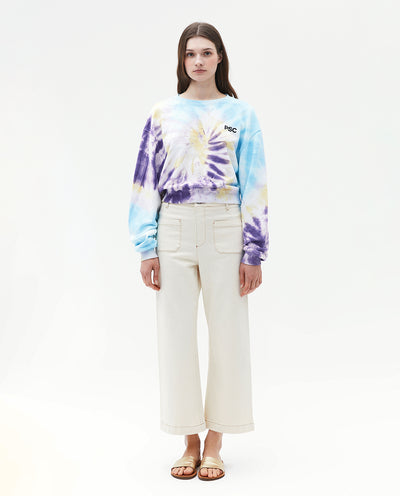 TIE DYE CROPPED SWEATSHIRT