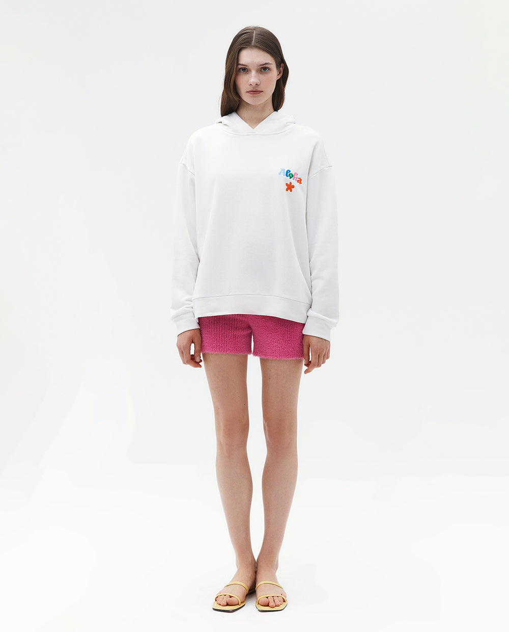 WHITE OVERSIZED HOODIE