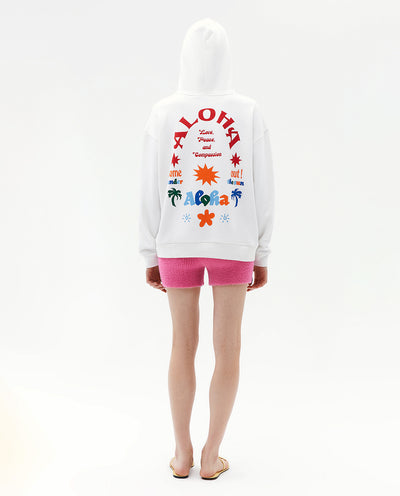 WHITE OVERSIZED HOODIE