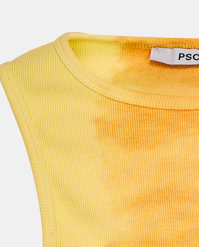YELLOW TIE DYE TANK TOP