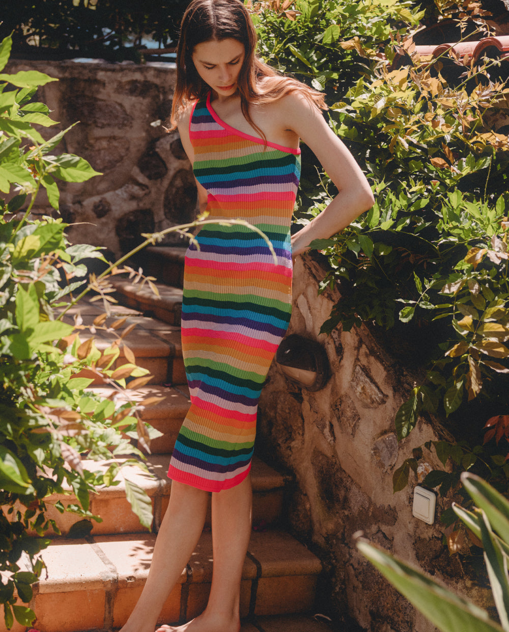 RAINBOW STRIPED DRESS