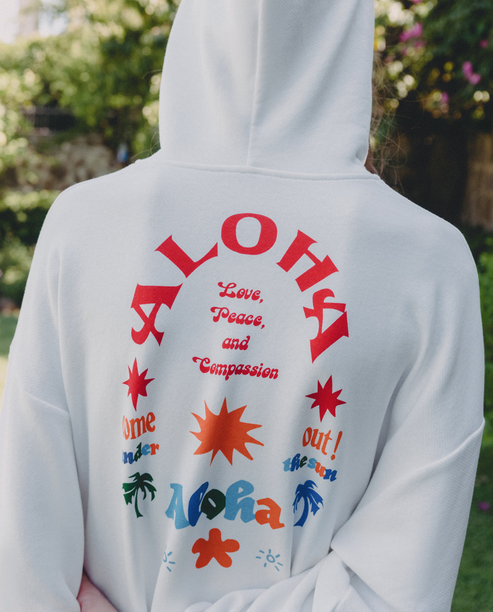 WHITE OVERSIZED HOODIE