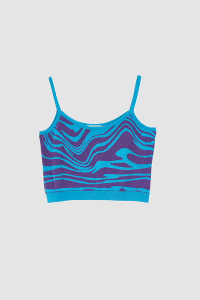 WAVE KNIT TOP BLUE