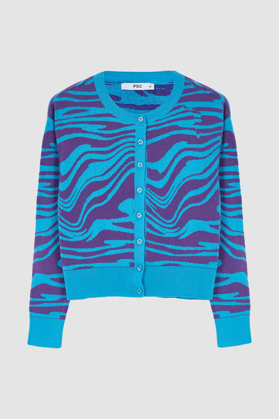 WAVE CARDIGAN BLUE
