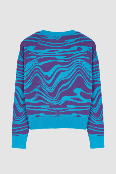 WAVE CARDIGAN BLUE