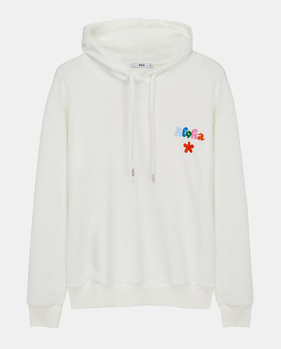 WHITE OVERSIZED HOODIE