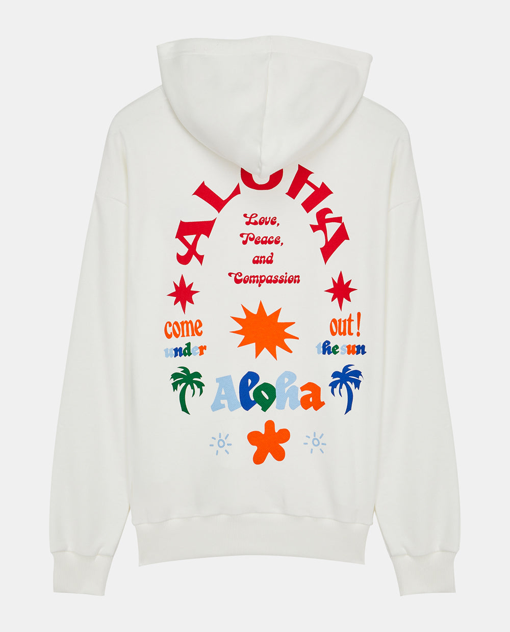 WHITE OVERSIZED HOODIE