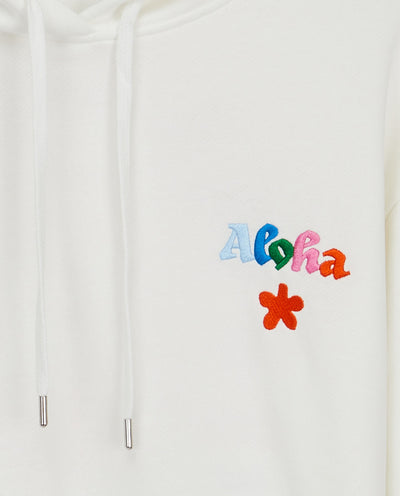 WHITE OVERSIZED HOODIE