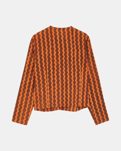 INDIA ORANGE WAVE SHIRT