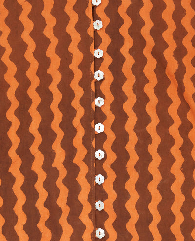 INDIA ORANGE WAVE SHIRT