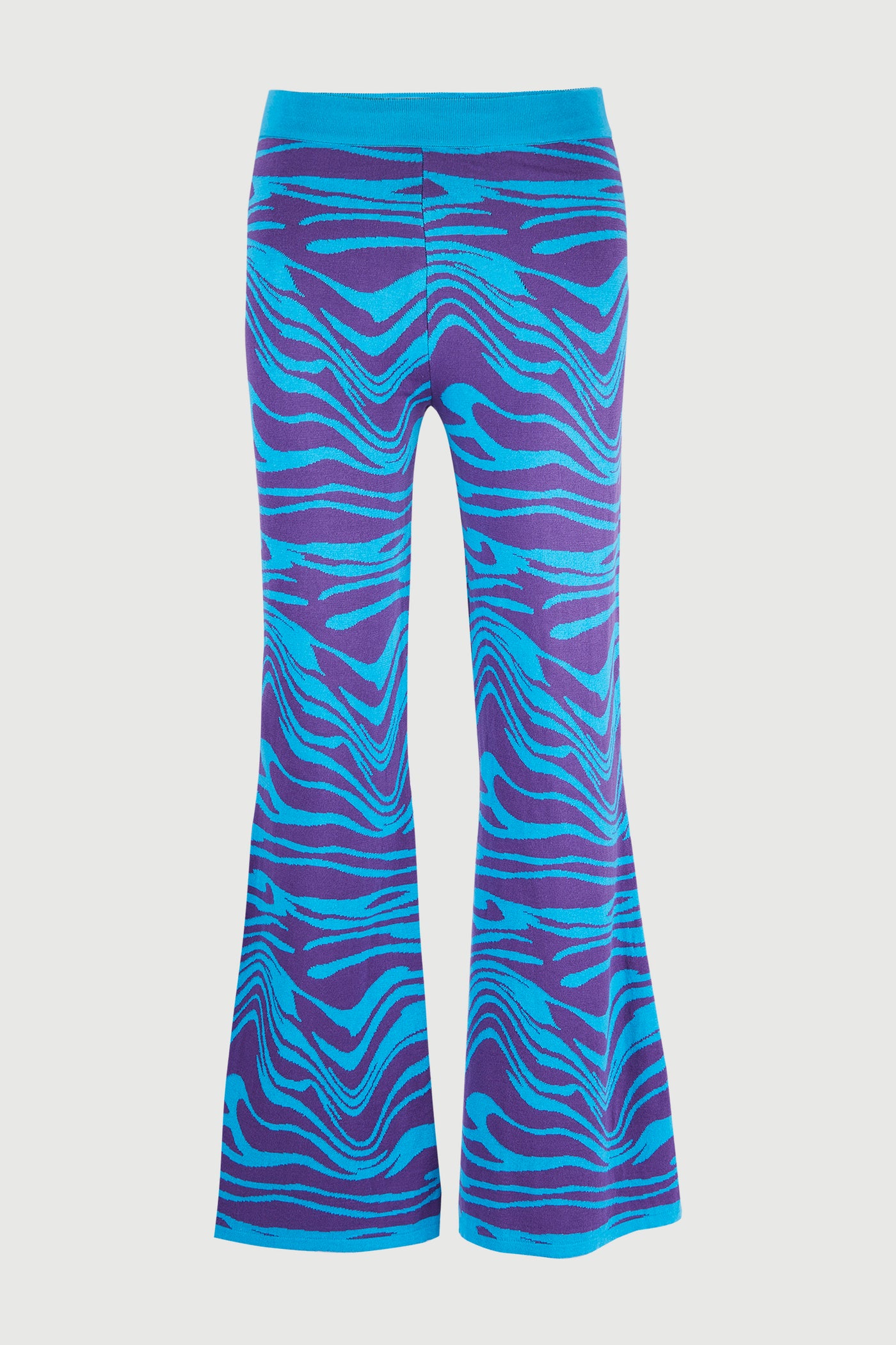 WAVE KNITTED PANTS BLUE