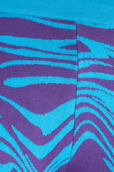 WAVE KNITTED PANTS BLUE